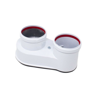 Kit scarichi saperati monoblocco per scaldabagno 80/80 mm Hermann