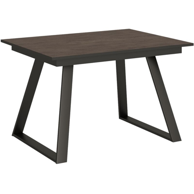 Tavolo Bernadette piano Noce 90x120 + 60 telaio Antracite