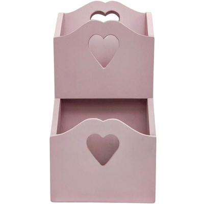 Portalettere doppio artigianale Colori Rosa Antico