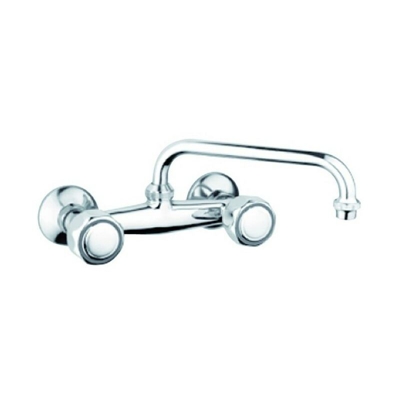 Miscelatore lavello con rompigetto a parete superiore - cromato serie patrizia ata