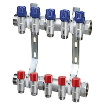 collettore 2 vie termoelettrico m-f 1"1/4 premontato con detentore 3929 FAR