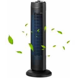 28" Ventilatore a Torre Silenzioso, Ventilatore con 3 Modalità Operative, Ventilatore a 60 ° di Grandangolo per Casa e Ufficio, Nero, 70,4x20,8x20,8 precio