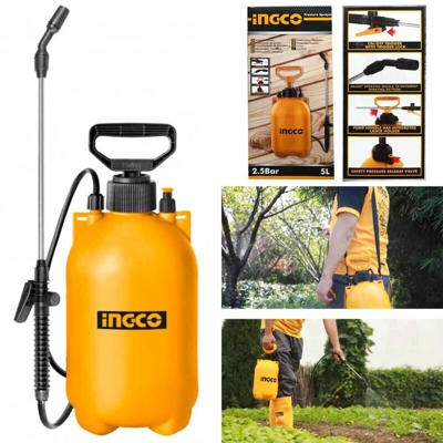 Pompa Irroratrice Nebulizzatorea A Pressione Manuale 5 lt Ingco