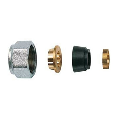 Adattatore rame kit completo Ø10 calotta cromata 8427 10 FAR