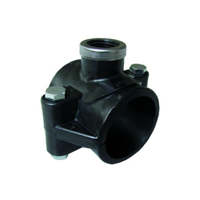 Presa a staffa con anello inox 75 x 1"1/2 PN 16 in polipropilene Nupi