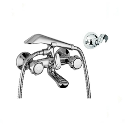 Gruppo vasca esterno + flex 1,5 mt e doccetta cromo serie danubio Paffoni en oferta