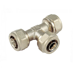 Raccordo a stringere a T ridotto 20 x 16 x 20 per multistrato TIEMME en oferta