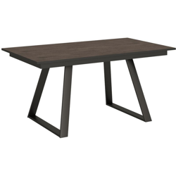 Tavolo Bernadette piano Noce 90x160 + 60 telaio Antracite en oferta