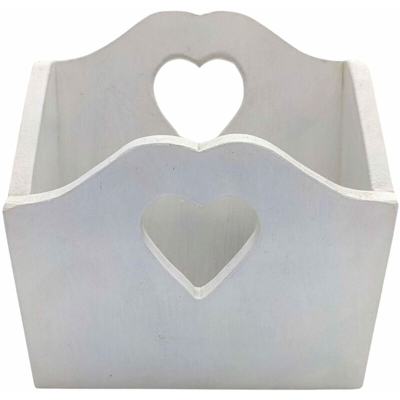 Porta Posta Artigianale - Cuore Colori Bianco