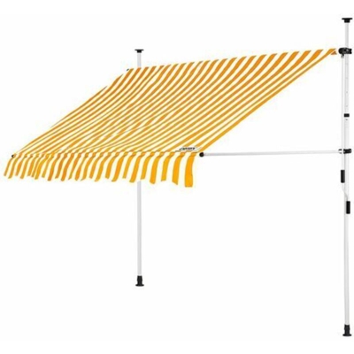 Detex Tenda da balcone 150-400cm tenda da sole 150cm (de), Giallo/Bianco