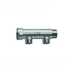Collettore a 2 vie der 1/2" testa piana 1" maschio/femmina cromo 3625 112TP FAR en oferta