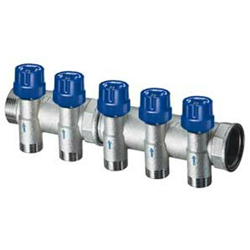 collettore 4 vie termoelettrico diritto 1"1/4 rame 3913 11404 FAR en oferta