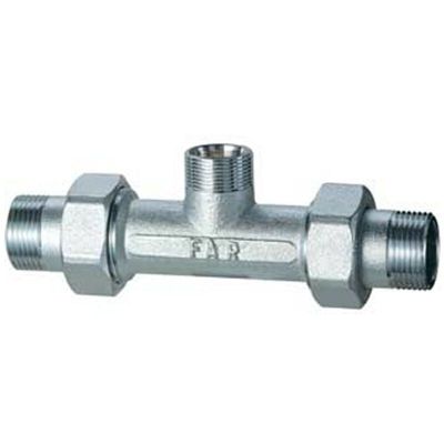 Raccordo a T cromato attacco rame per valvola di zona 1" maschio 3027 1