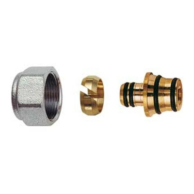 adattatore tubo multistrato 17 x 2 calotta cromata 6055 150810 FAR