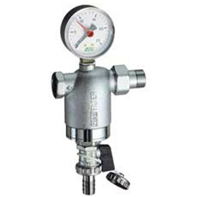 Filtro 1/2" cromato con attacchi m-f e attacchi manometro 3946 12 FAR