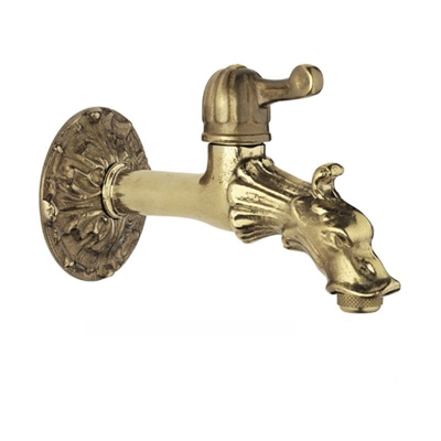 Rubinetto esterno artistico drago ottone per fontana giardino leva più rosone