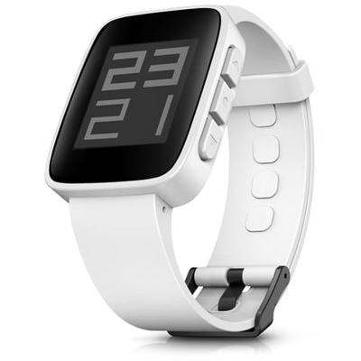 Smartwatch Chronos Eco Impermeabile 5ATM Display 1.26'' Bluetooth Monitoraggio Attività Fisica e Notifiche Bianco - Italia