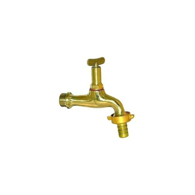 Rubinetto portagomma in ottone giallo c/ chiavino estraibile da 1/2" - idral