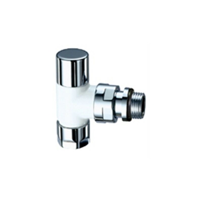 detentore squadra bianca e cromata 3/8" attacco rame 0129 38P FAR