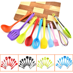 Set di utensili da cucina in silicone, set da 10 pezzi, strumento spatola per uso domestico, stile 5, blu precio