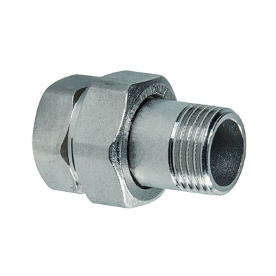 Raccordo 3 pezzi dritto maschio/femmina 3/4" ottone cromato ICMA