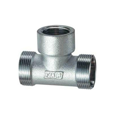 raccordo a T 1/2" femmina con 2 monoconi rame cromato 5460 12 FAR