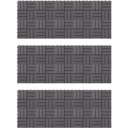 YOUTHUP Pannelli Decking 30 pz Grigio Slavato 30x30cm Massello d'Acacia - Grigio precio