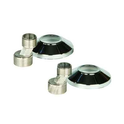 Coppia distanziatori per gruppo vasca o lavello con rosone