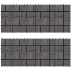 YOUTHUP Pannelli Decking 20 pz Grigio Slavato 30x30cm Massello d'Acacia - Grigio características