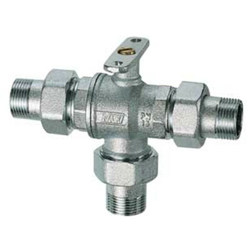 valvola di zona 3 vie motorizzabile con sfera bypass 3/4" maschio 3032 34 FAR en oferta