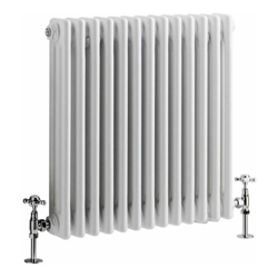 Hudson Reed Regent Radiatore Termoarredo di Design Orizzontale In Stile Ghisa - Termosifone Con Finitura Bianca - 3 x 13 Colonne - 950W - 600 x 605 x precio