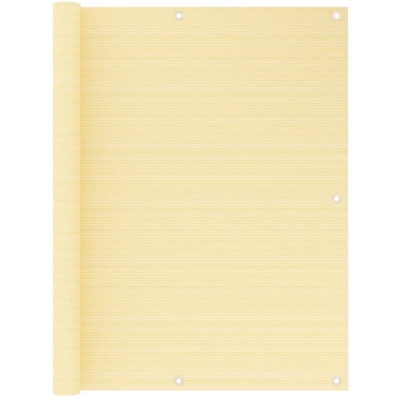 vidaXL Paravento da Balcone Beige 120x500 cm in HDPE - Beige