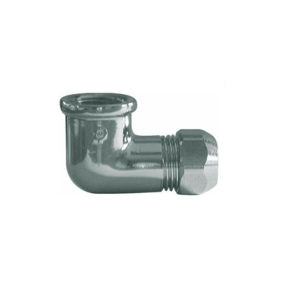 Raccordo curvo femmina cromato attacco 1/2" x 10 rinaldi e pettinaroli