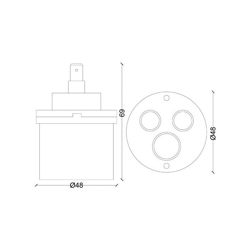 Cartuccia di ricambio a dischi ceramici 48 mm C3009 Nicolazzi Rubinetterie características