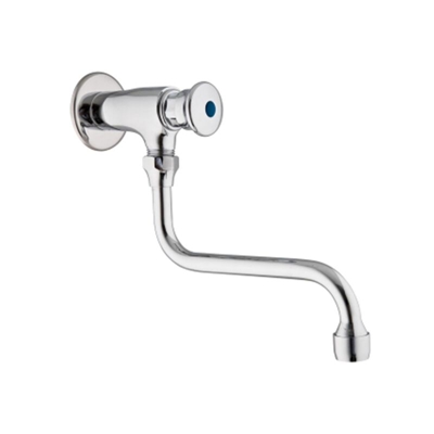 Rubinetto a muro temporizzato cromato cod. 167 Porta e Bini