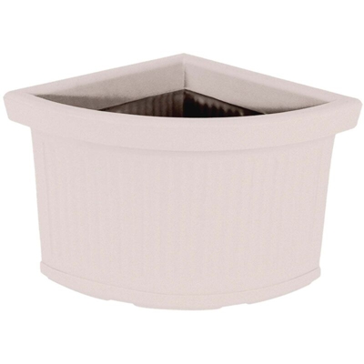 Vaso in Polimero Monacis Angolare Millerighe Bianco cm 40 (40X40X34h)