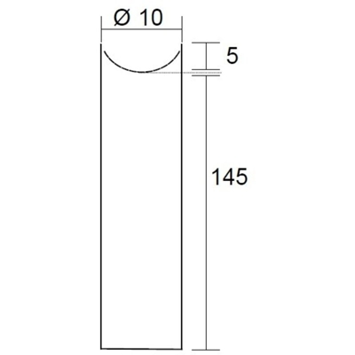 Palo Impregnato Ø 10 Lunghezza cm.150