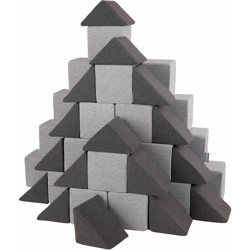 KiddyMoon Blocchi Morbidi Colorati 48 Pezzi Per Bambini 14Cm, Mix:Grigio Chiaro/Grigio Scuro - mix:grigio chiaro/grigio scuro características