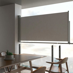 Tenda da Sole Laterale Retrattile 120 x 300 cm Grigia en oferta
