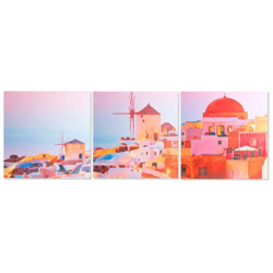Quadro Legno Molinos (3 pcs) (80 x 80 x 2.5 cm) - Dkd Home Decor en oferta