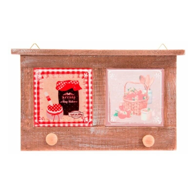 Appendiabiti Legno (26.3 x 16.5 x 4 cm) - Dkd Home Decor