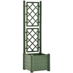 vidaXL Fioriera da Giardino con Graticcio 43x43x142 cm PP Verde - Verde características