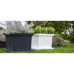 Vaso in Polimero Monacis Quadro Millerighe Bianco cm 50 (48X48X38h) en oferta