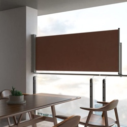 Tenda Laterale Retrattile per Patio 100x300 cm Marrone características
