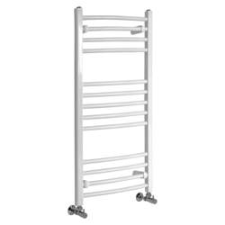 Hudson Reed Ive Scaldasalviette Curvo di Design Verticale - Termoarredo Bagno ad Acqua Calda - Acciaio Bianco - 486W - 1000 x 500mm características