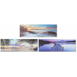 Quadro Pino Tela (3 pcs) (135 x 2.5 x 45 cm) - Dkd Home Decor en oferta