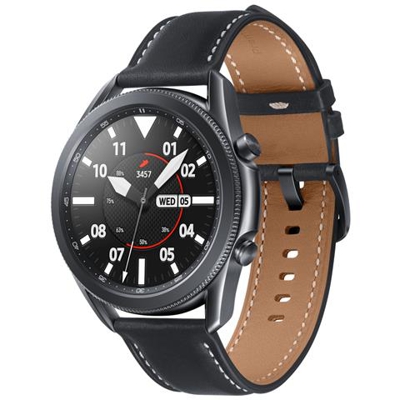 Smartwatch Galaxy Watch3 45mm Resistente all'Acqua Display 1.4'' 8GB Bluetooth Wi-Fi e NFC Cardiofrequenzimetro e Pedometro Nero - Europa