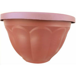 Vaso a parete plastica marrone muro mezzaluna fiori piante esterno giardino h 18 precio