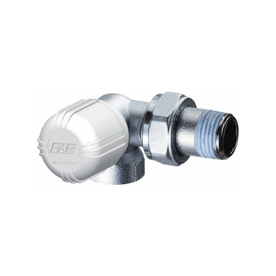 Valvola termostatizzabile cromata ad angolo destro FAR 1627 | 3/8"