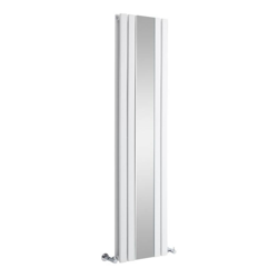 Hudson Reed Sloane Radiatore Termoarredo Verticale Di Design con Specchio - Termosifone d'Arredo Moderno in Bianco - Riscaldamento ad Acqua Calda en oferta